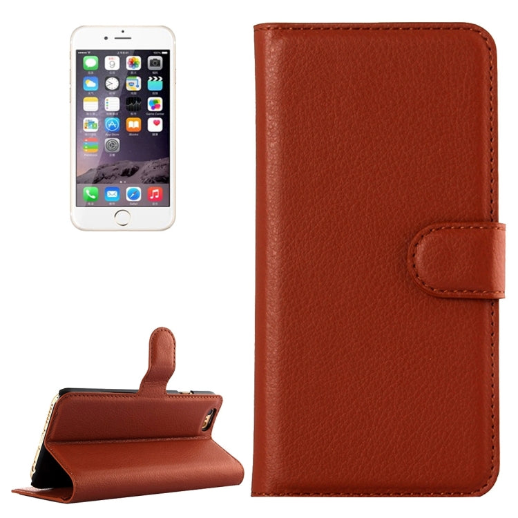 For iPhone 6 & 6s Litchi Texture Horizontal Flip Leather Case with Holder & Card Slots & Wallet