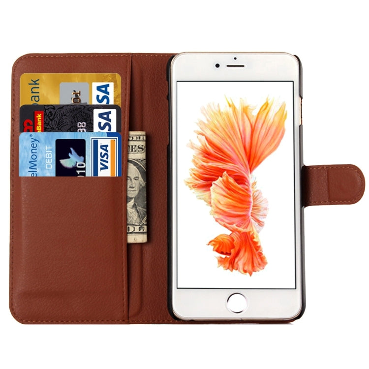 For iPhone 6 & 6s Litchi Texture Horizontal Flip Leather Case with Holder & Card Slots & Wallet