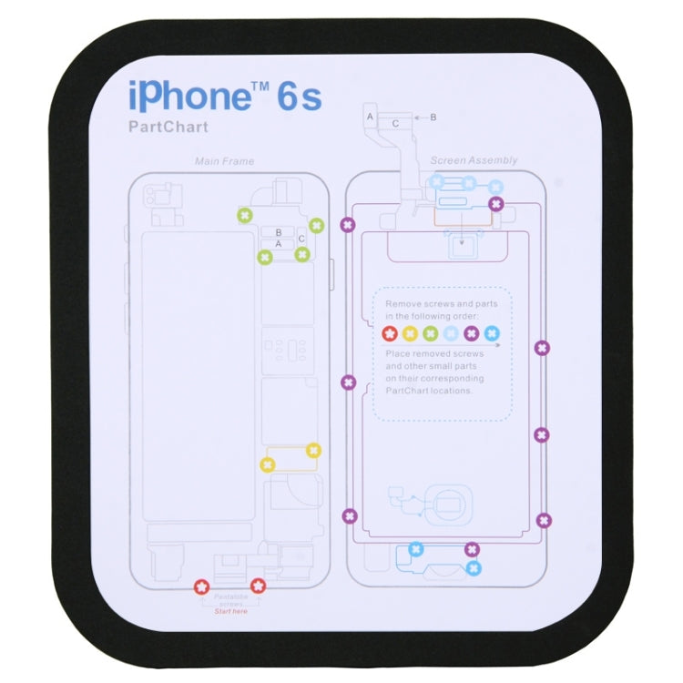 Magnetic Memory Screws Mat For iPhone 6s , Size: 27.7cm x 15.9cm