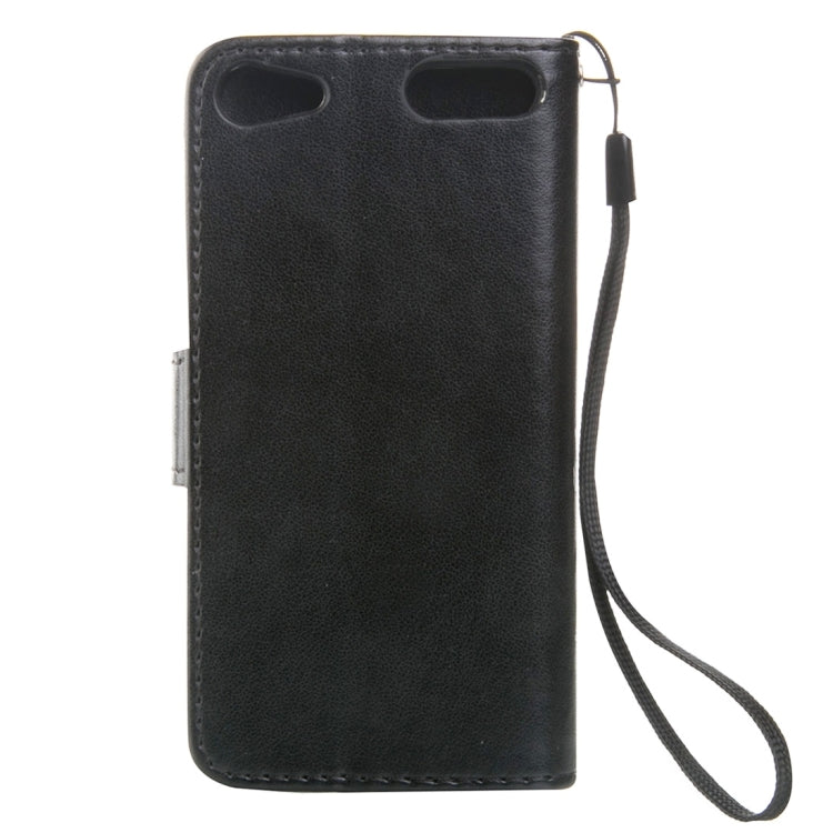 For iPod Touch 6 Crazy Horse Texture Printing Horizontal Flip Leather Case with Holder & Card Slots & Wallet & Lanyard