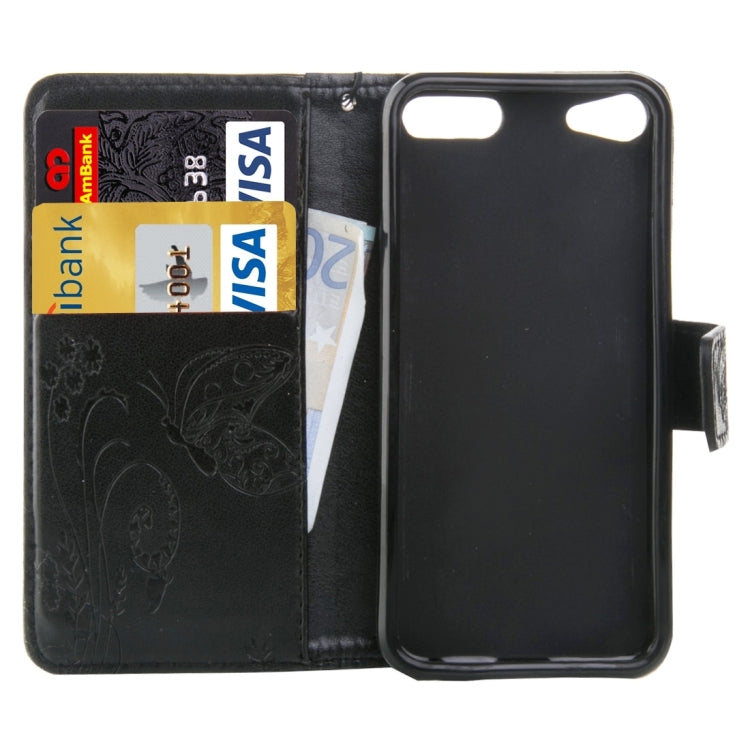 For iPod Touch 6 Crazy Horse Texture Printing Horizontal Flip Leather Case with Holder & Card Slots & Wallet & Lanyard