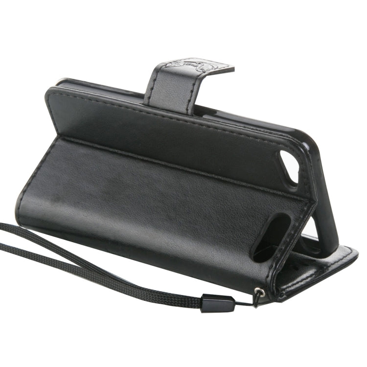 For iPod Touch 6 Crazy Horse Texture Printing Horizontal Flip Leather Case with Holder & Card Slots & Wallet & Lanyard