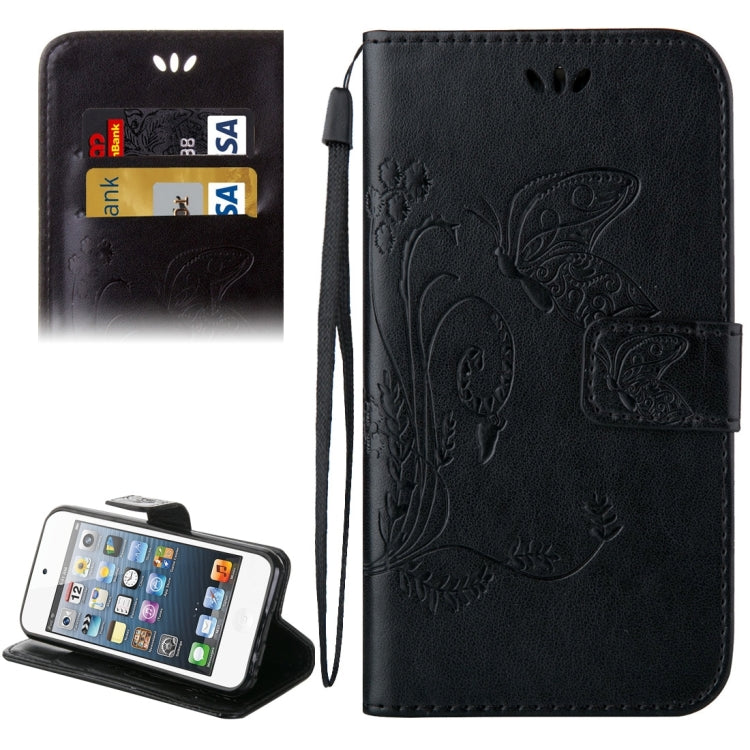 For iPod Touch 6 Crazy Horse Texture Printing Horizontal Flip Leather Case with Holder & Card Slots & Wallet & Lanyard