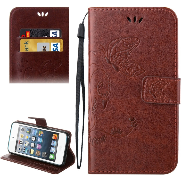 For iPod Touch 6 Crazy Horse Texture Printing Horizontal Flip Leather Case with Holder & Card Slots & Wallet & Lanyard