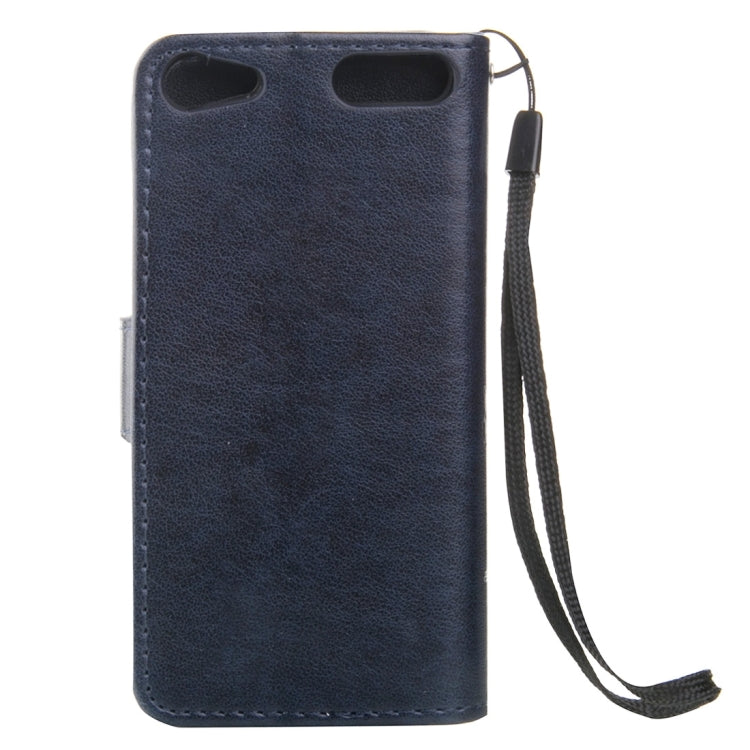For iPod Touch 6 Crazy Horse Texture Printing Horizontal Flip Leather Case with Holder & Card Slots & Wallet & Lanyard