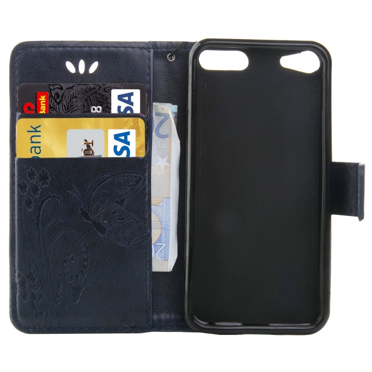 For iPod Touch 6 Crazy Horse Texture Printing Horizontal Flip Leather Case with Holder & Card Slots & Wallet & Lanyard
