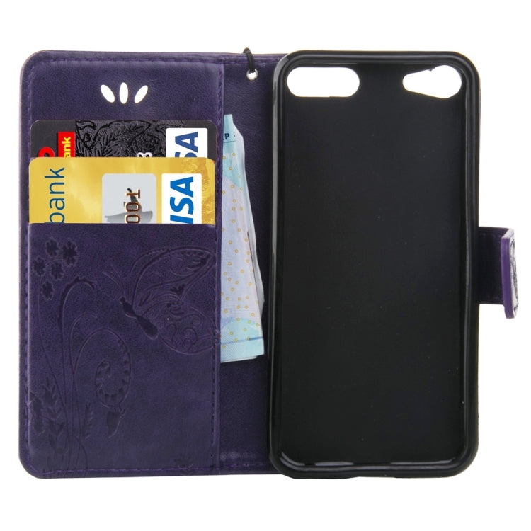 For iPod Touch 6 Crazy Horse Texture Printing Horizontal Flip Leather Case with Holder & Card Slots & Wallet & Lanyard
