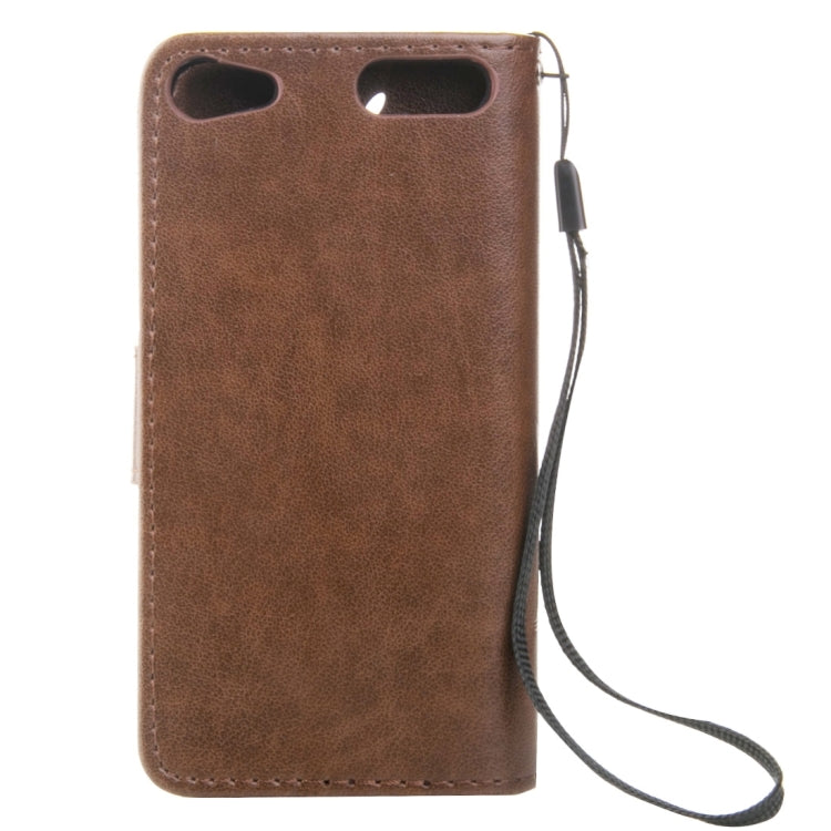 For iPod Touch 6 Crazy Horse Texture Printing Horizontal Flip Leather Case with Holder & Card Slots & Wallet & Lanyard