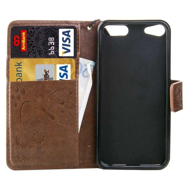 For iPod Touch 6 Crazy Horse Texture Printing Horizontal Flip Leather Case with Holder & Card Slots & Wallet & Lanyard