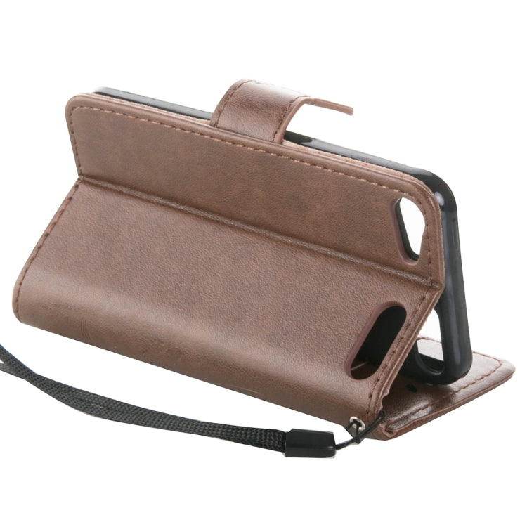 For iPod Touch 6 Crazy Horse Texture Printing Horizontal Flip Leather Case with Holder & Card Slots & Wallet & Lanyard