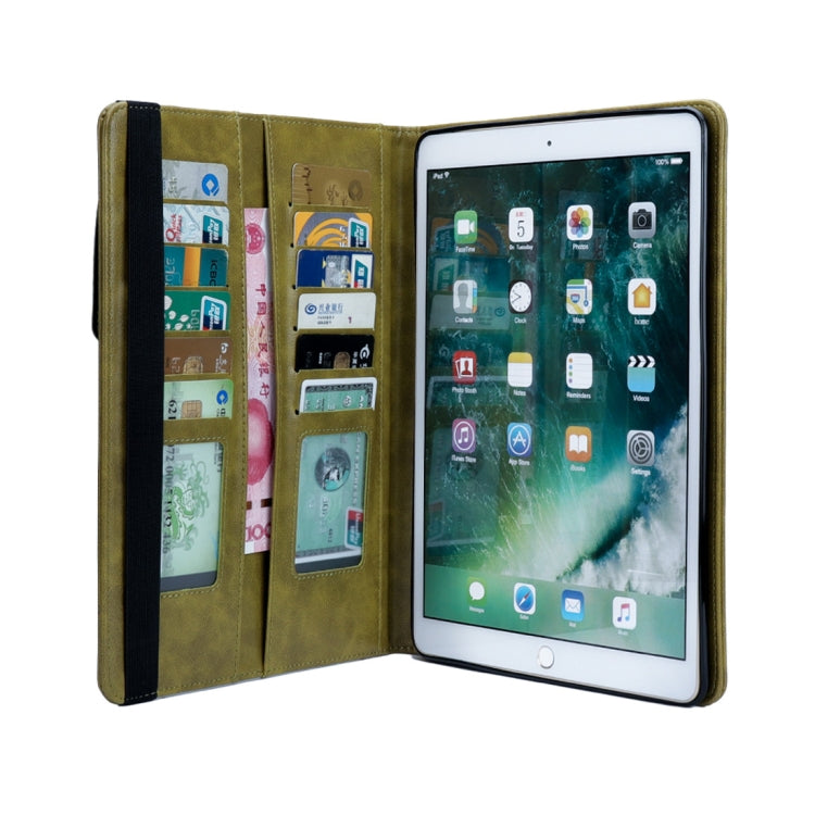 Horizontal Flip Leather Case for iPad 9.7(2018) & 9.7(2017) & Pro 9.7 & Air2 & Air,  with Double Card Slots & Pen Slots & Holder & Wallet & Photo Frame
