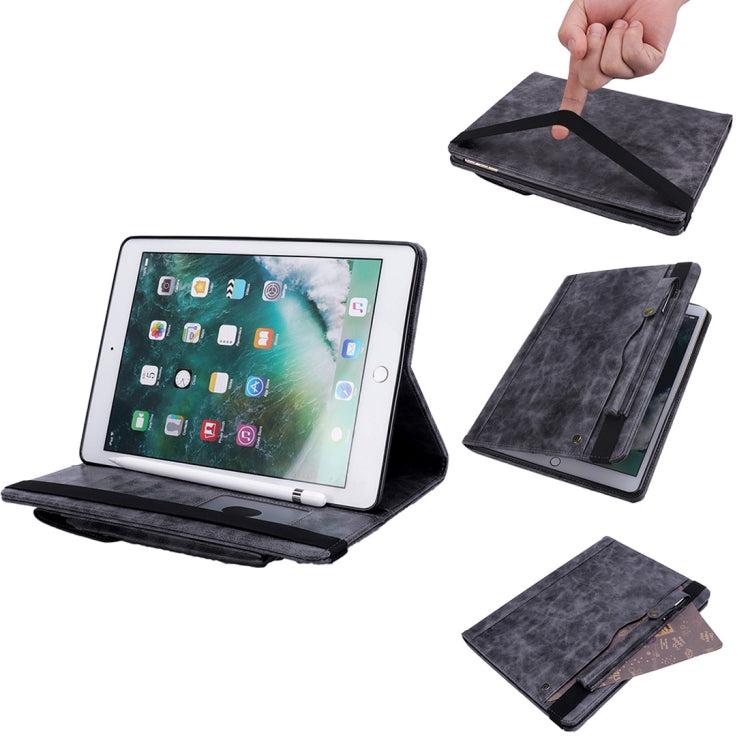 Horizontal Flip Leather Case for iPad 9.7(2018) & 9.7(2017) & Pro 9.7 & Air2 & Air,  with Double Card Slots & Pen Slots & Holder & Wallet & Photo Frame