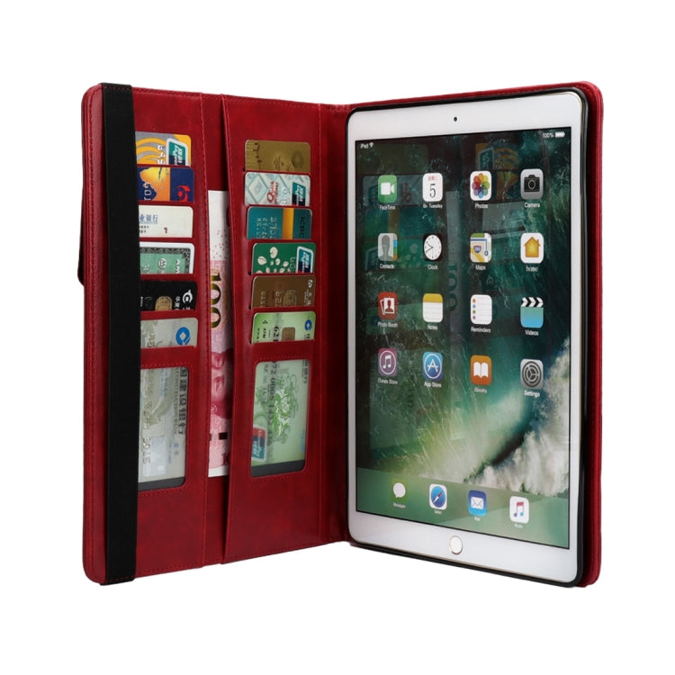 Horizontal Flip Leather Case for iPad 9.7(2018) & 9.7(2017) & Pro 9.7 & Air2 & Air,  with Double Card Slots & Pen Slots & Holder & Wallet & Photo Frame
