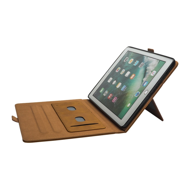 Horizontal Flip Double Holder Leather Case for iPad 9.7 (2018) / (2017) & Pro 9.7 & Air 2 & Air , with Card Slots & Photo Frame & Pen Slot