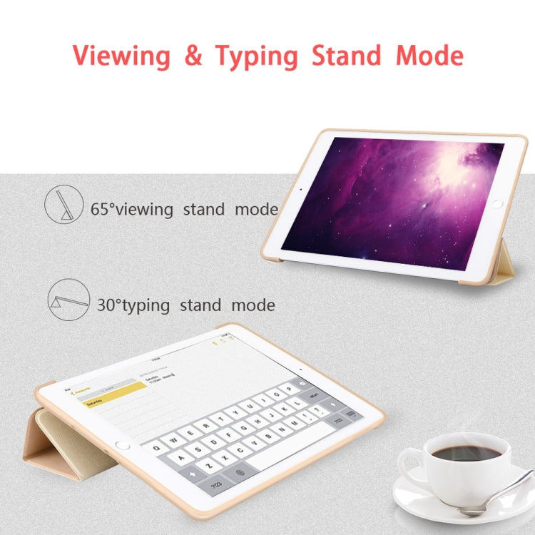 Maple Pattern Horizontal Flip PU Leather Case for iPad 9.7 (2018) & (2017) / Air 2 / Air, with Three-folding Holder & Honeycomb TPU Cover
