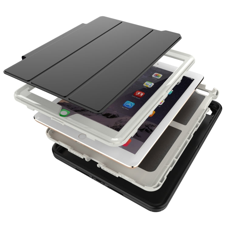 For iPad 9.7 (2018) & iPad 9.7 (2017) 3-fold Magnetic Protective Case with Smart Cover Auto-sleep & Awake Function