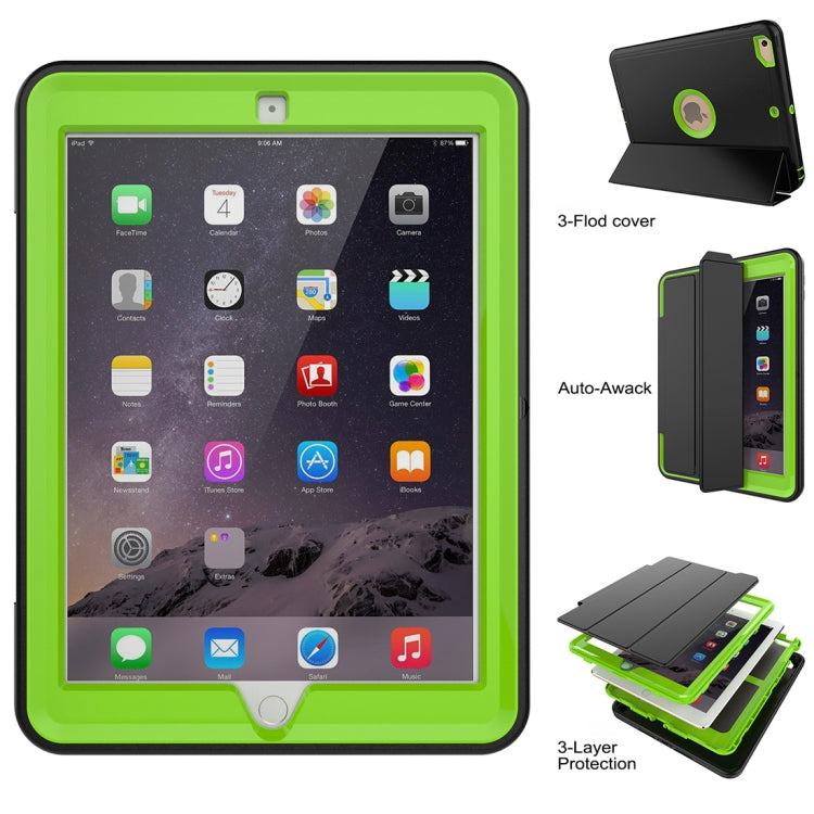 For iPad 9.7 (2018) & iPad 9.7 (2017) 3-fold Magnetic Protective Case with Smart Cover Auto-sleep & Awake Function