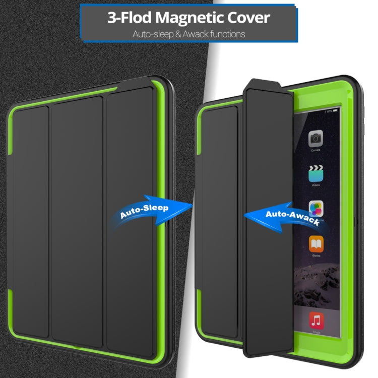 For iPad 9.7 (2018) & iPad 9.7 (2017) 3-fold Magnetic Protective Case with Smart Cover Auto-sleep & Awake Function