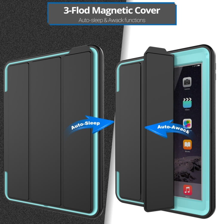 For iPad 9.7 (2018) & iPad 9.7 (2017) 3-fold Magnetic Protective Case with Smart Cover Auto-sleep & Awake Function