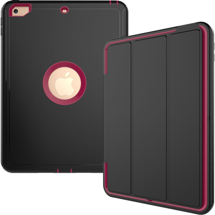For iPad 9.7 (2018) & iPad 9.7 (2017) 3-fold Magnetic Protective Case with Smart Cover Auto-sleep & Awake Function