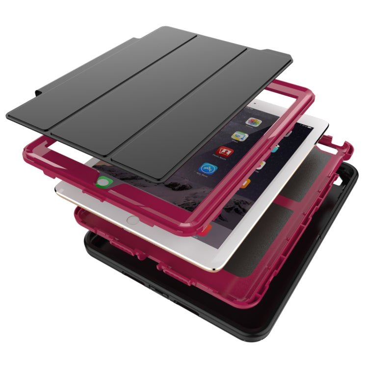 For iPad 9.7 (2018) & iPad 9.7 (2017) 3-fold Magnetic Protective Case with Smart Cover Auto-sleep & Awake Function