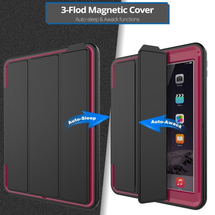 For iPad 9.7 (2018) & iPad 9.7 (2017) 3-fold Magnetic Protective Case with Smart Cover Auto-sleep & Awake Function