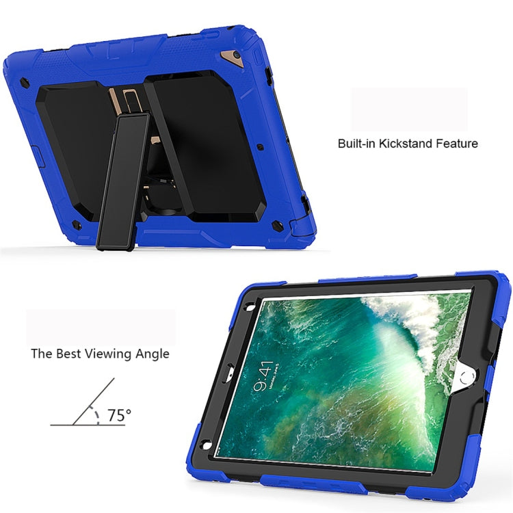 Shockproof PC + Silica Gel Protective Case for iPad 9.7 (2018), with Holder & Shoulder Strap