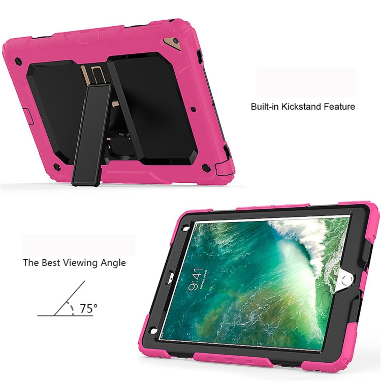 Shockproof PC + Silica Gel Protective Case for iPad 9.7 (2018), with Holder & Shoulder Strap
