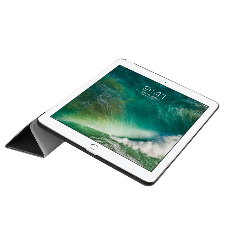 For iPad 9.7 (2018) & iPad 9.7 (2017) Custer Texture Horizontal Flip Leather Case with Three-folding Holder & Sleep / Wake-up Function