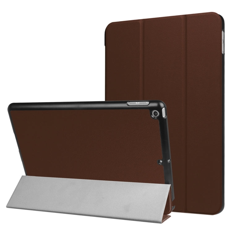 For iPad 9.7 (2018) & iPad 9.7 (2017) Custer Texture Horizontal Flip Leather Case with Three-folding Holder & Sleep / Wake-up Function