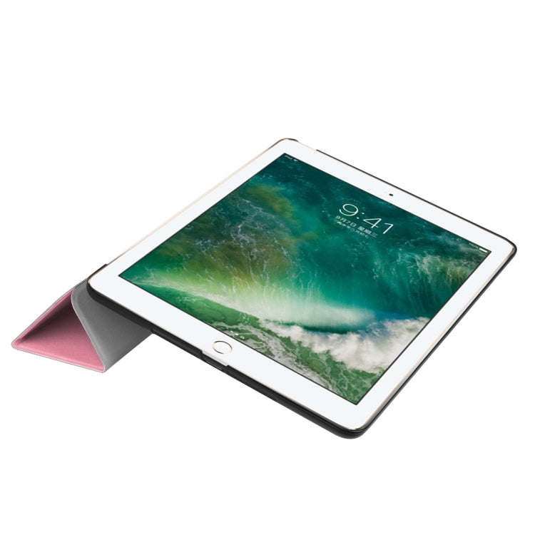 For iPad 9.7 (2018) & iPad 9.7 (2017) Custer Texture Horizontal Flip Leather Case with Three-folding Holder & Sleep / Wake-up Function