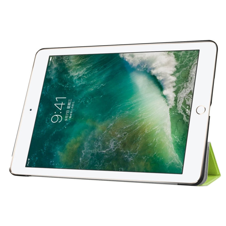 For iPad 9.7 (2018) & iPad 9.7 (2017) Custer Texture Horizontal Flip Leather Case with Three-folding Holder & Sleep / Wake-up Function