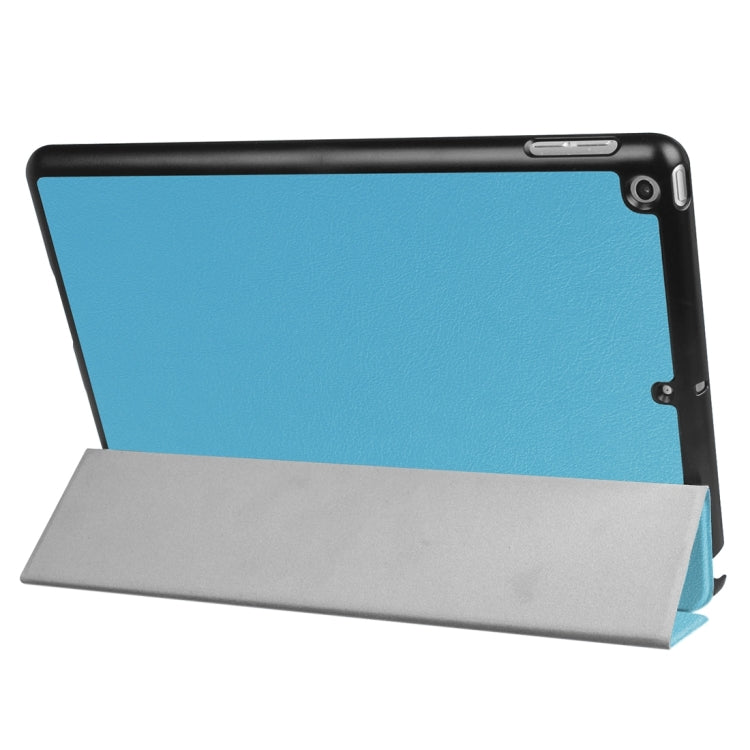 For iPad 9.7 (2018) & iPad 9.7 (2017) Custer Texture Horizontal Flip Leather Case with Three-folding Holder & Sleep / Wake-up Function
