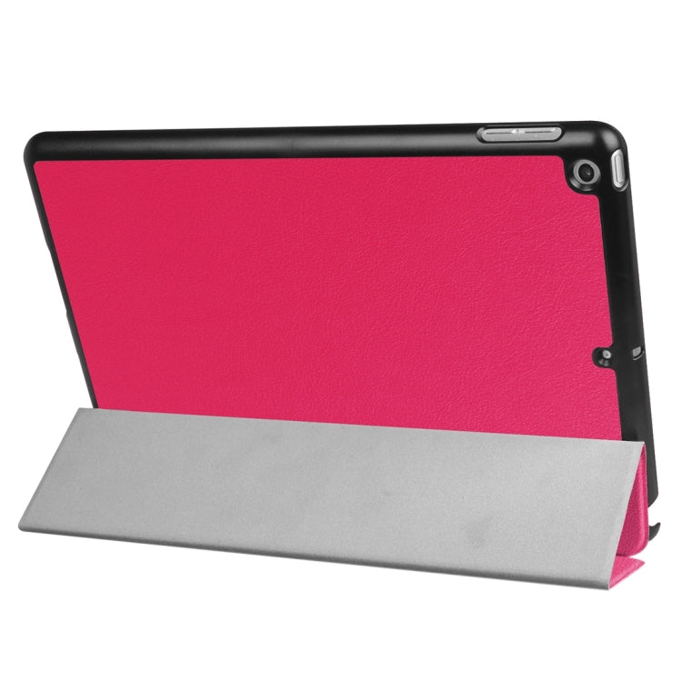 For iPad 9.7 (2018) & iPad 9.7 (2017) Custer Texture Horizontal Flip Leather Case with Three-folding Holder & Sleep / Wake-up Function