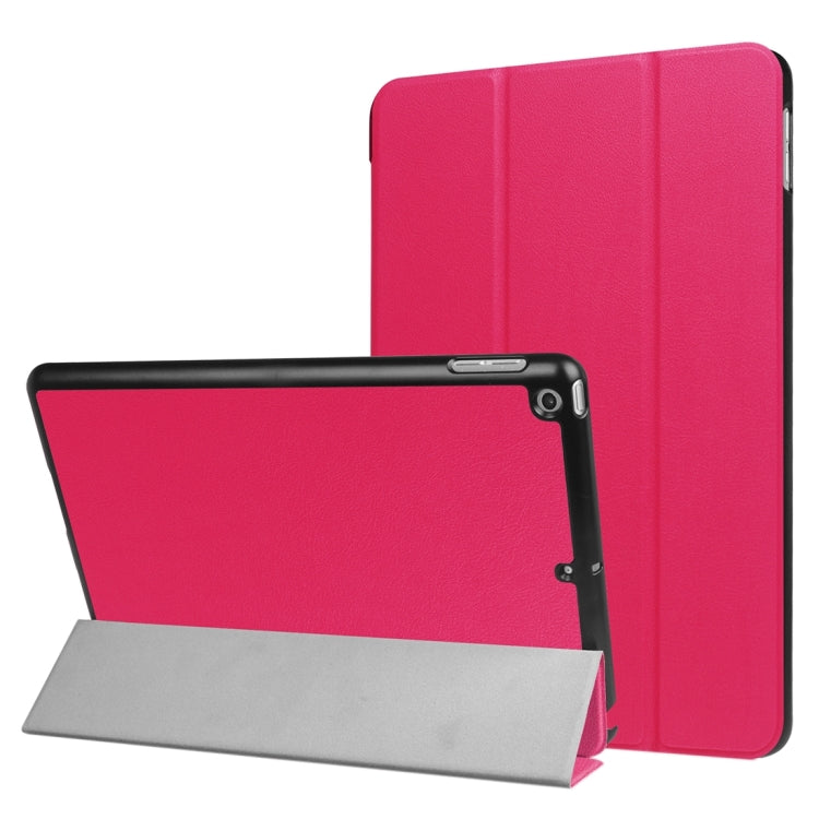 For iPad 9.7 (2018) & iPad 9.7 (2017) Custer Texture Horizontal Flip Leather Case with Three-folding Holder & Sleep / Wake-up Function