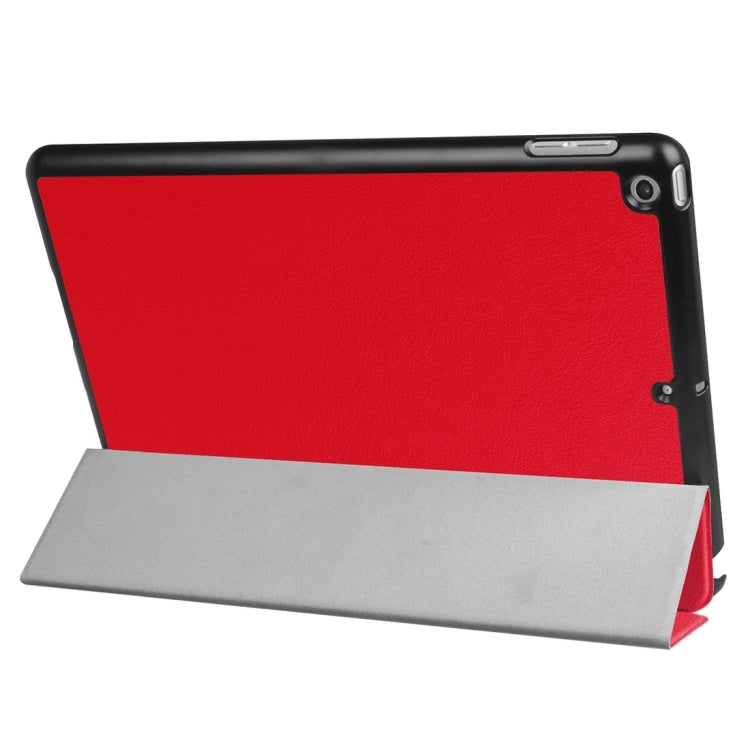 For iPad 9.7 (2018) & iPad 9.7 (2017) Custer Texture Horizontal Flip Leather Case with Three-folding Holder & Sleep / Wake-up Function