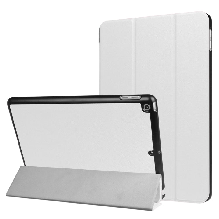 For iPad 9.7 (2018) & iPad 9.7 (2017) Custer Texture Horizontal Flip Leather Case with Three-folding Holder & Sleep / Wake-up Function