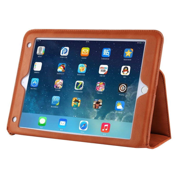 Bag Type Retro Cowhide Texture PU Horizontal Flip Leather Case with Holder & Card Slots & Lanyard & Wake-up Function, For iPad Air / iPad Air 2 / iPad Pro 9.7 / iPad 9.7 (2018) & iPad 9.7 (2017)