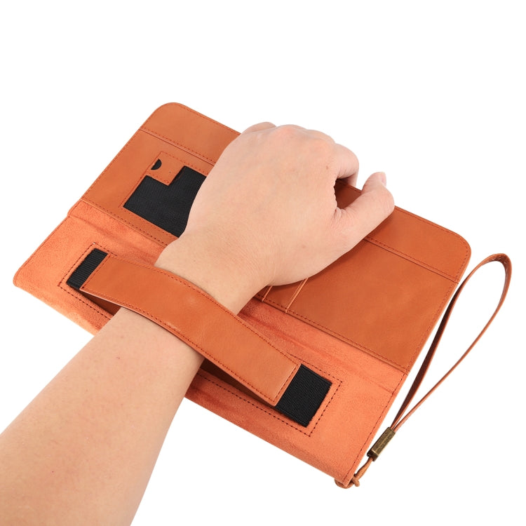 Bag Type Retro Cowhide Texture PU Horizontal Flip Leather Case with Holder & Card Slots & Lanyard & Wake-up Function, For iPad Air / iPad Air 2 / iPad Pro 9.7 / iPad 9.7 (2018) & iPad 9.7 (2017)