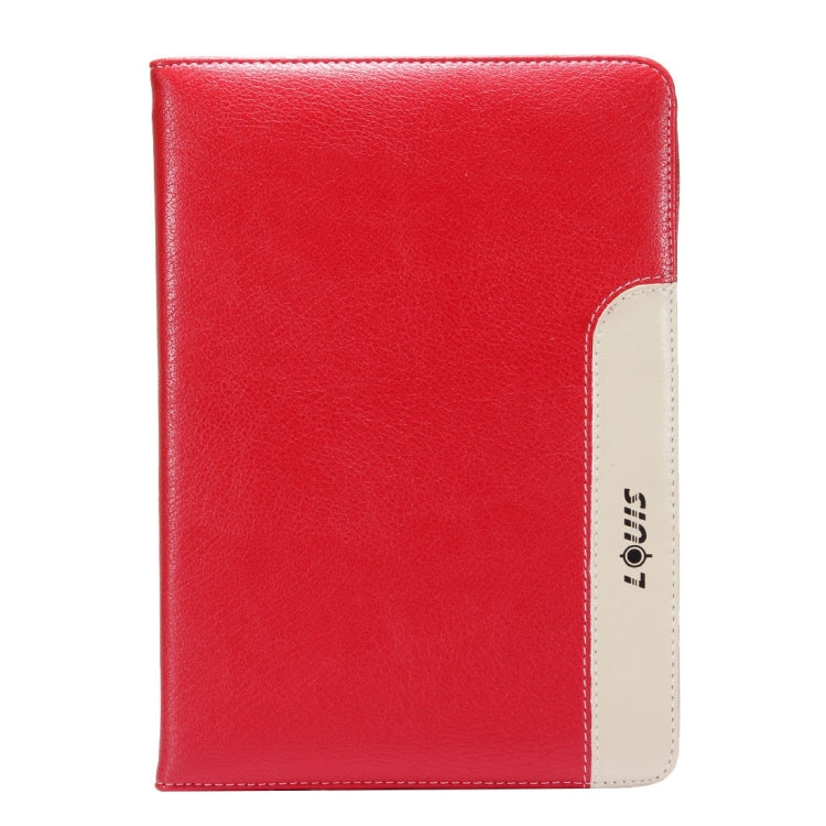 LOUIS for iPad 9.7 (2018) & iPad 9.7 (2017) / iPad Pro 9.7 inch / iPad Air 2 /  iPad Air Protective Leather Case with Holder & Card Slots & Hand Strap(Red)