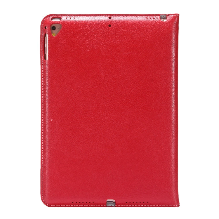 LOUIS for iPad 9.7 (2018) & iPad 9.7 (2017) / iPad Pro 9.7 inch / iPad Air 2 /  iPad Air Protective Leather Case with Holder & Card Slots & Hand Strap(Red)
