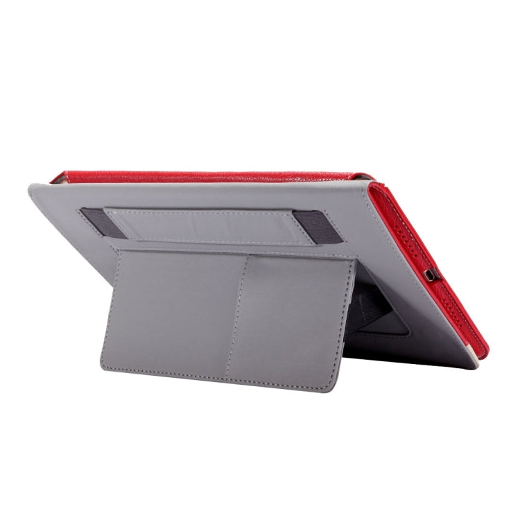 LOUIS for iPad 9.7 (2018) & iPad 9.7 (2017) / iPad Pro 9.7 inch / iPad Air 2 /  iPad Air Protective Leather Case with Holder & Card Slots & Hand Strap(Red)