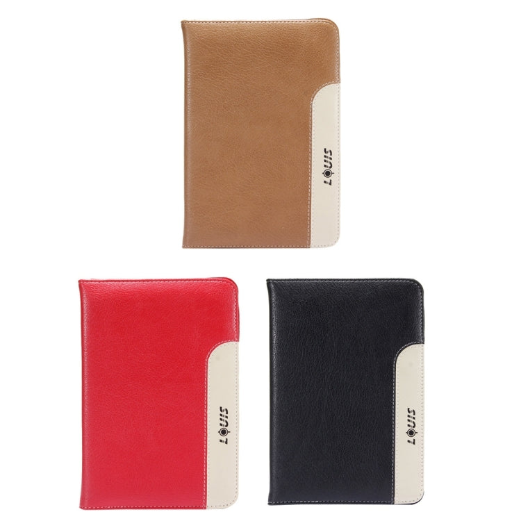 LOUIS for iPad 9.7 (2018) & iPad 9.7 (2017) / iPad Pro 9.7 inch / iPad Air 2 /  iPad Air Protective Leather Case with Holder & Card Slots & Hand Strap(Red)