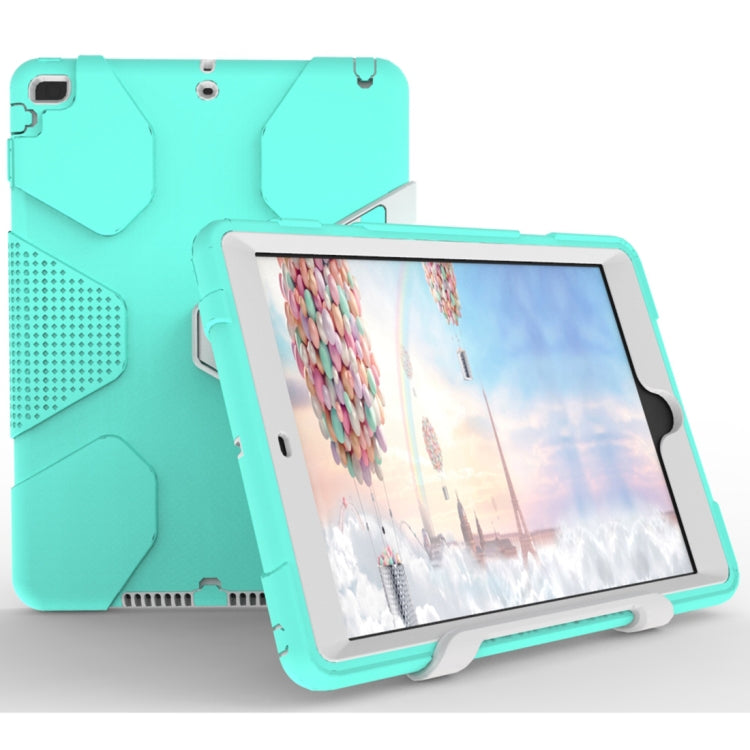 For iPad 9.7 (2018) & iPad 9.7 inch (2017) PC+Silicone Shockproof Protective Back Cover Case With Holder