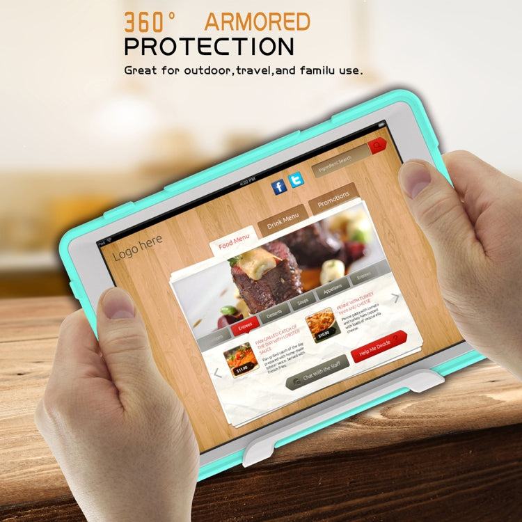 For iPad 9.7 (2018) & iPad 9.7 inch (2017) PC+Silicone Shockproof Protective Back Cover Case With Holder