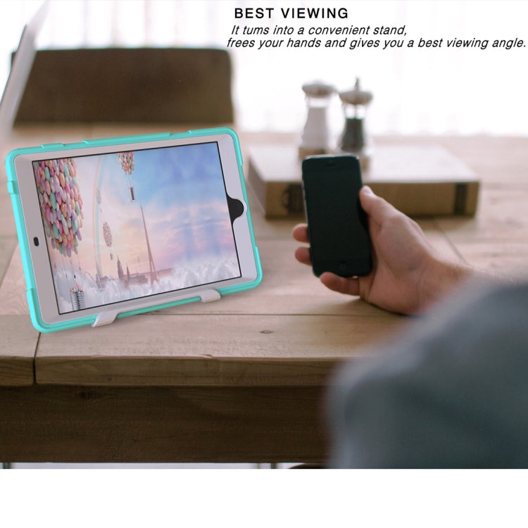 For iPad 9.7 (2018) & iPad 9.7 inch (2017) PC+Silicone Shockproof Protective Back Cover Case With Holder