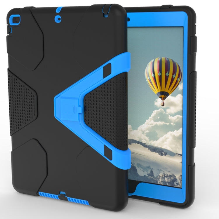 For iPad 9.7 (2018) & iPad 9.7 inch (2017) PC+Silicone Shockproof Protective Back Cover Case With Holder