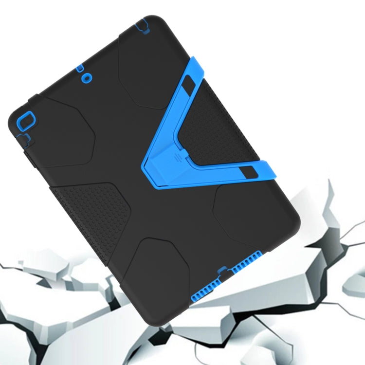 For iPad 9.7 (2018) & iPad 9.7 inch (2017) PC+Silicone Shockproof Protective Back Cover Case With Holder
