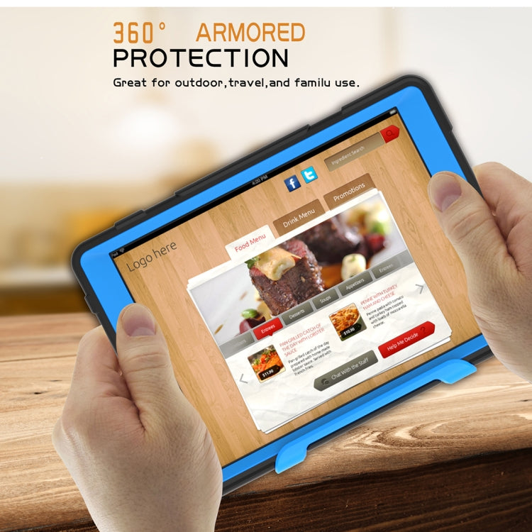 For iPad 9.7 (2018) & iPad 9.7 inch (2017) PC+Silicone Shockproof Protective Back Cover Case With Holder