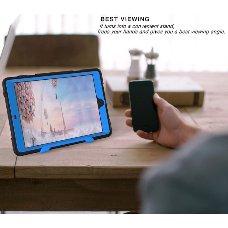 For iPad 9.7 (2018) & iPad 9.7 inch (2017) PC+Silicone Shockproof Protective Back Cover Case With Holder